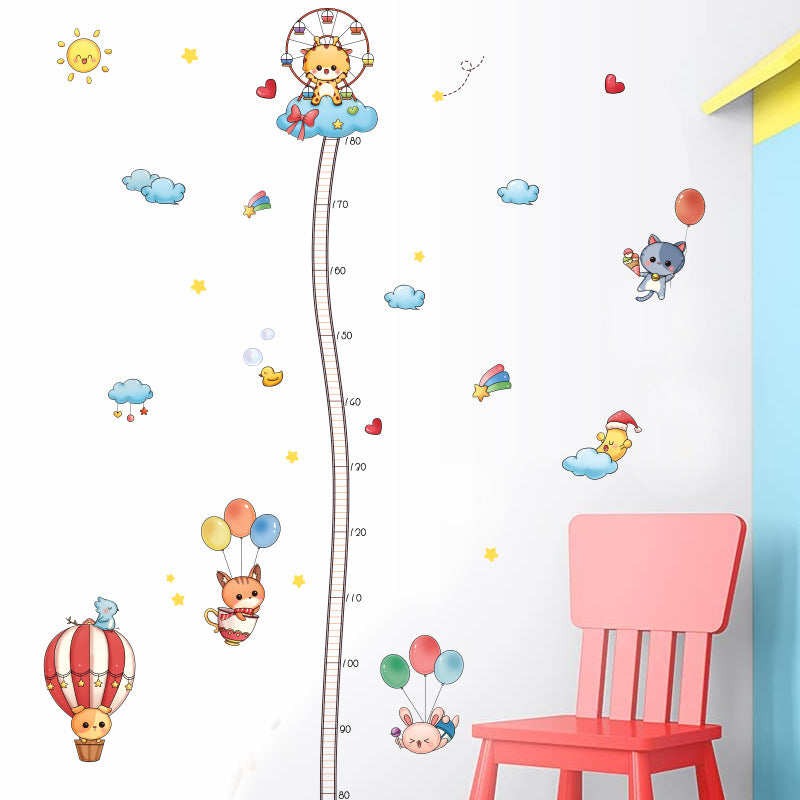 Tier-Größenmessaufkleber für Kinderzimmer