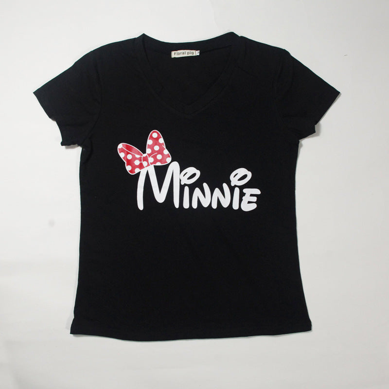 Mother-Daughter Matching Summer T-Shirts – Soft Modal Short Sleeve Tee in Black