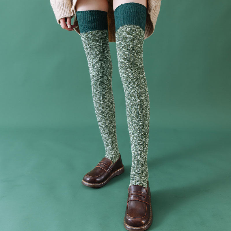 Women's Knee-High Cotton Socks – Warm & Slim Fit