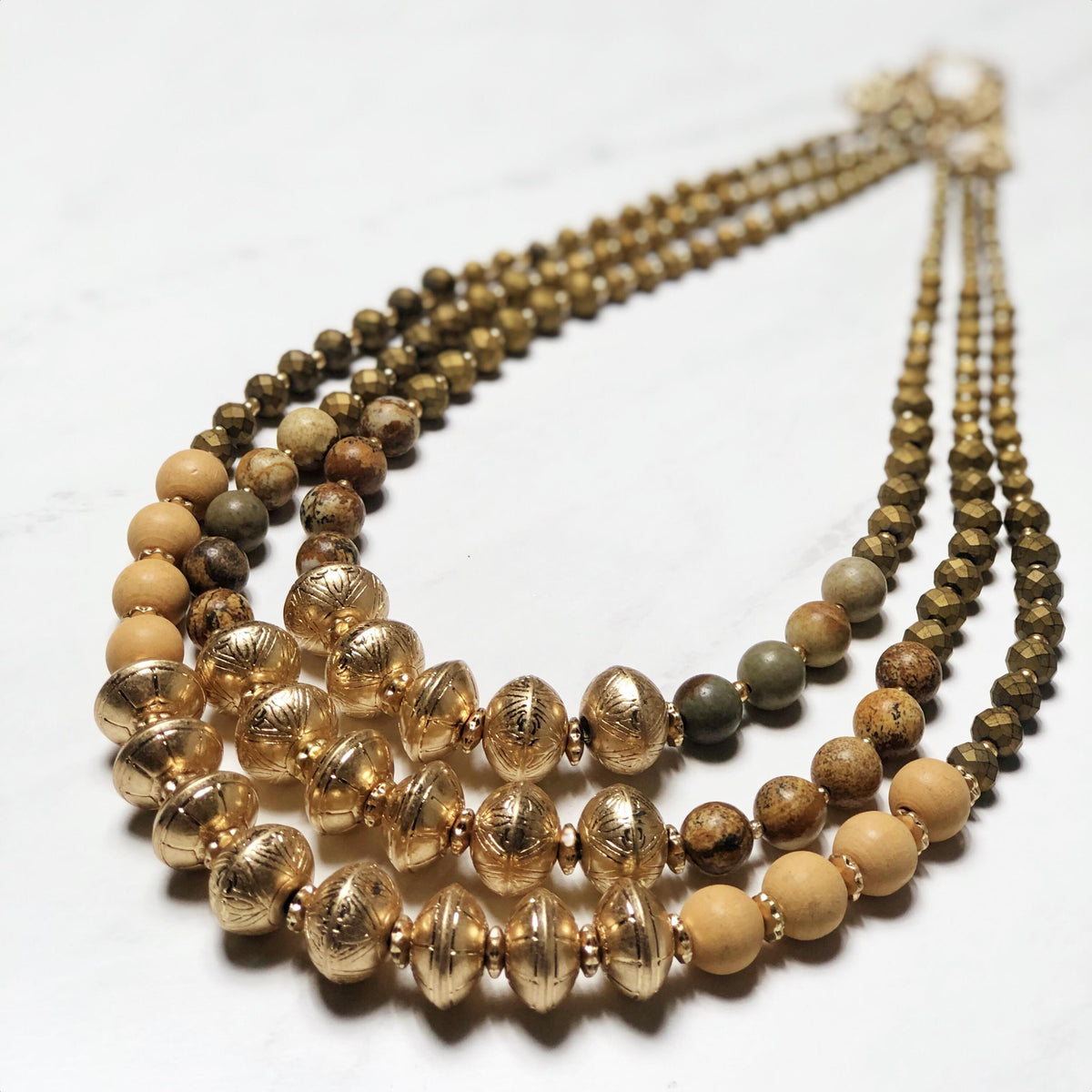 Millie Three-Strand Statement Necklace