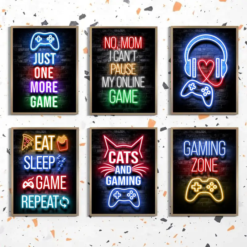 Gamer-Zitate Leinwandposter für moderne Raumdekoration (ohne Rahmen)