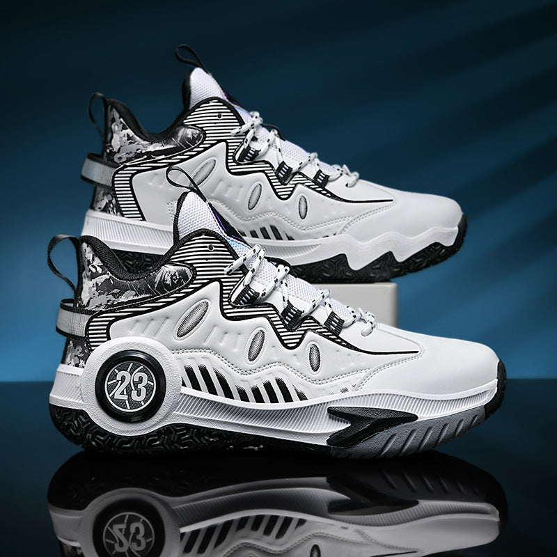 Men's High-Top Basketball Shoes – Breathable Mesh & Rubber Sole, Autumn/Winter