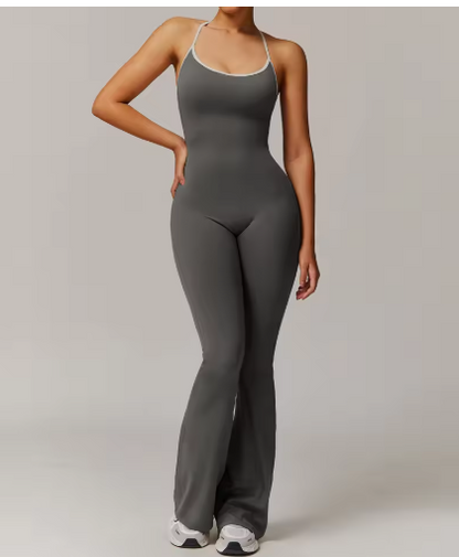 Women's Yoga & Fitness Jumpsuit | Long Pants Sports Bodysuit