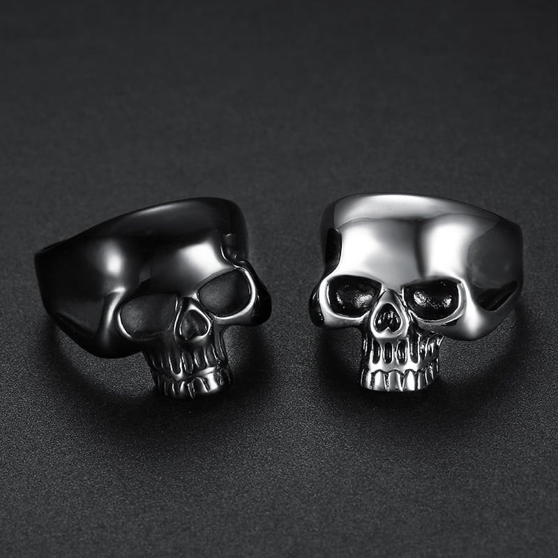 Skull Titanium-Steel Statement Ring