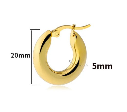 Women's Glossy Hoop Earrings