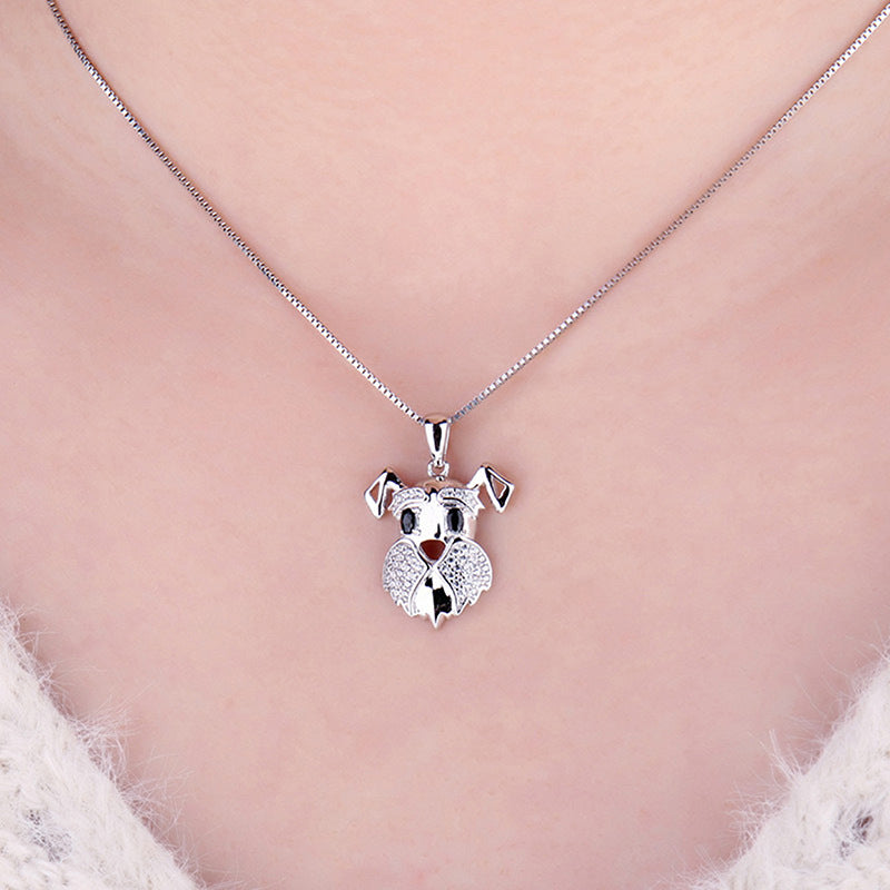 Sterling Silver Dog Pendant Necklace