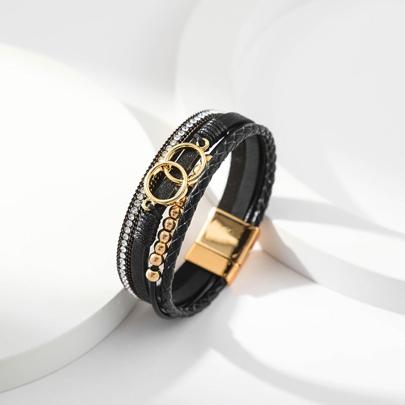 Women’s Leather Bracelet, Five Styles