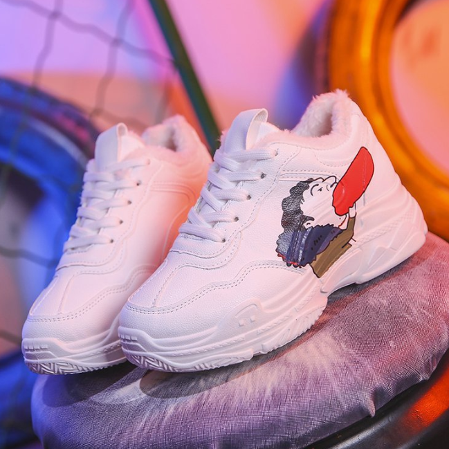 Damen Chunky Dad Sneakers mit Kaschmirfutter