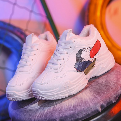 Women's Chunky Dad Sneakers with Cashmere Lining