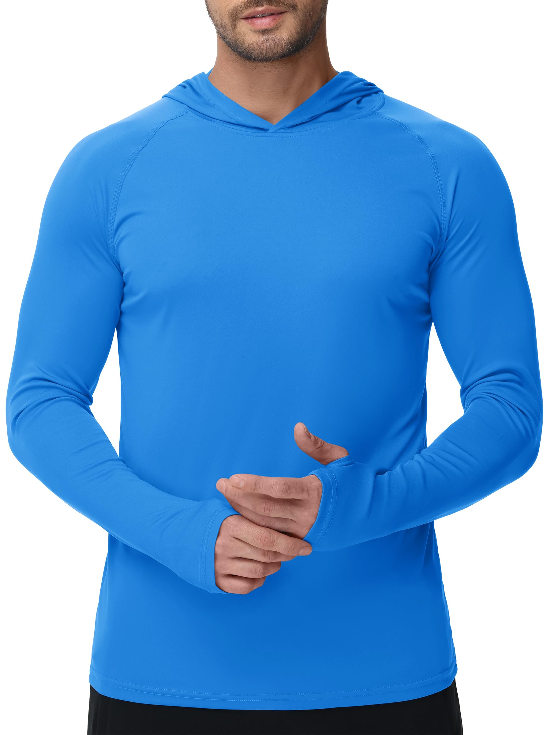 Herren UPF 50+ Sonnenschutz Hoodie – Leichtes Langarm Rashguard