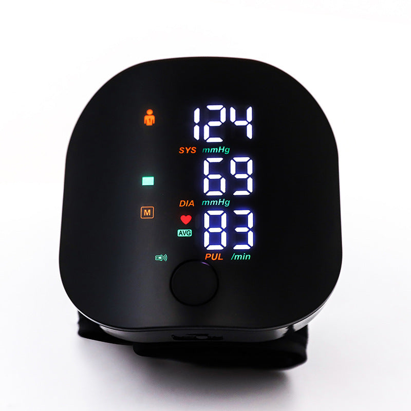 Rechargeable Wrist Blood Pressure Monitor with Backlit Display