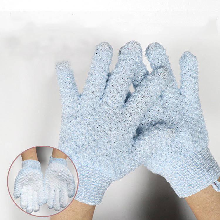 Peeling-Badehandschuhe und Körperbürste für die Hautpflege
