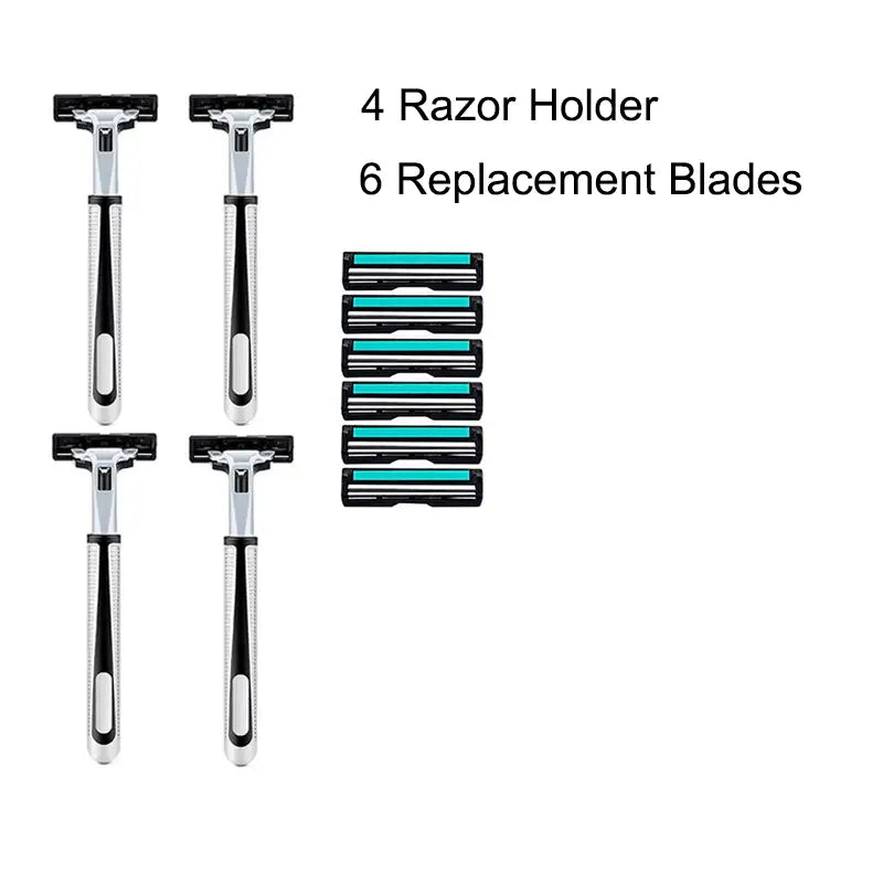 Manual Razor Shave Set with Replacement Blades
