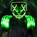 Max Fun LED Halloween Mask & Gloves Set