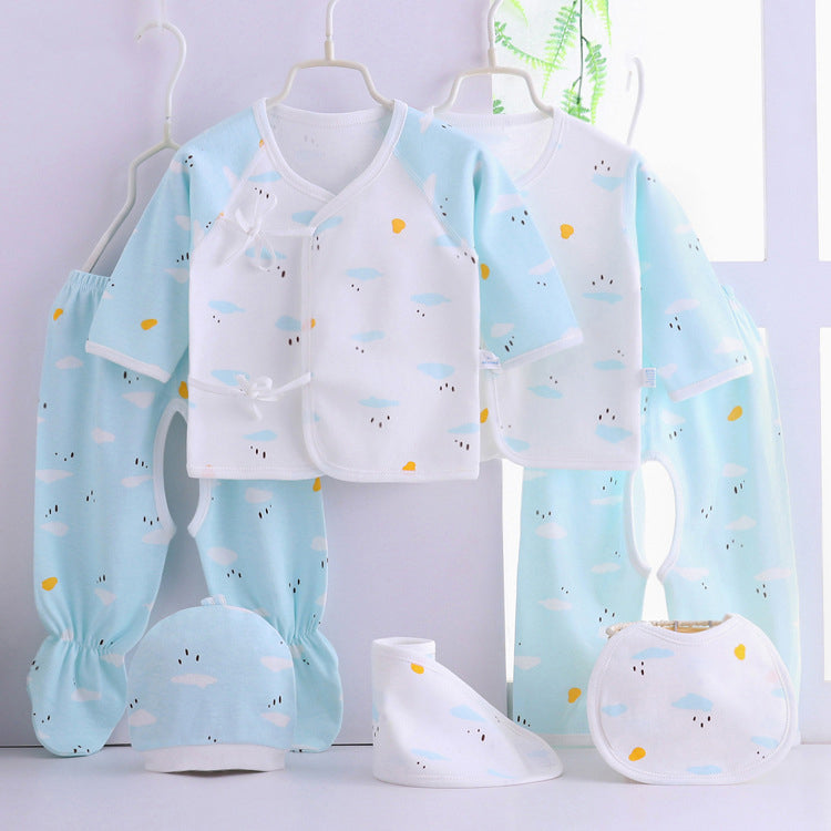 Newborn Baby Gift Set with 7 Cotton Clothing Items