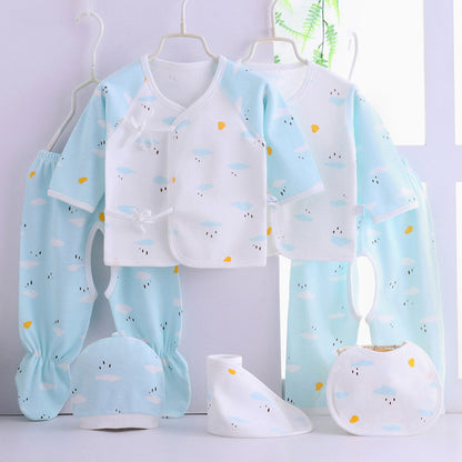 Newborn Baby Gift Set with 7 Cotton Clothing Items