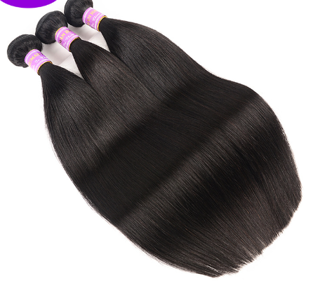 Straight Black Human Hair Curtain