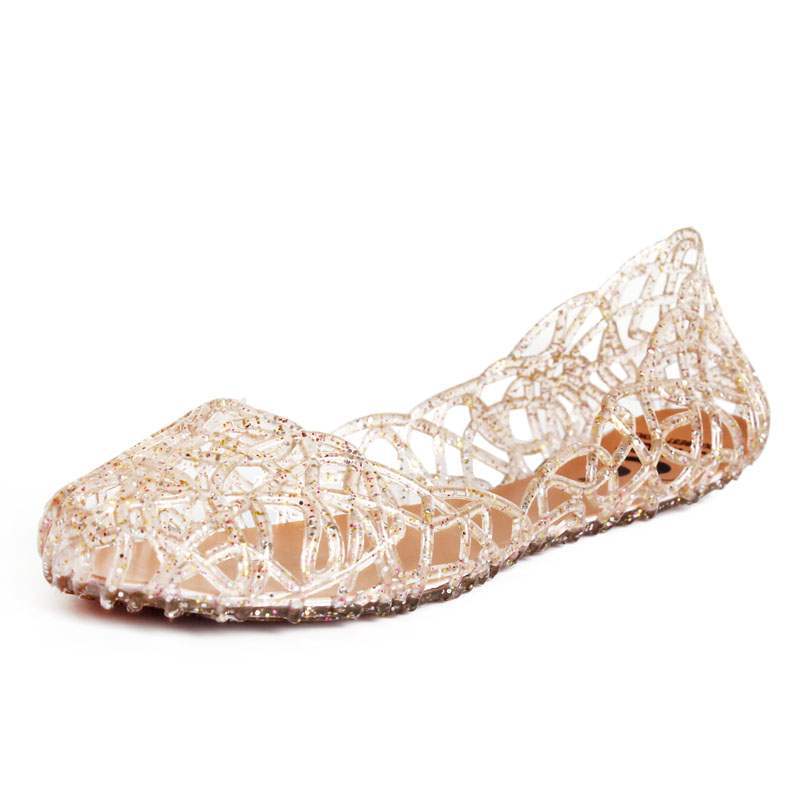 Crystal Jelly Hollow Mesh Sandals