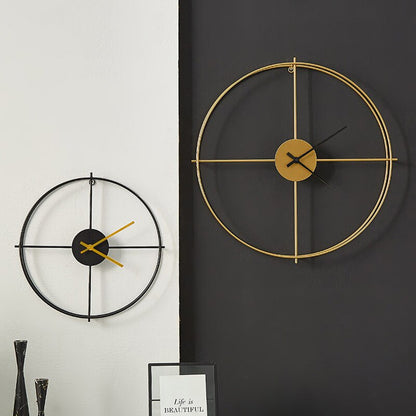 Nordic Style Iron Wall Clock for Living Room Decor