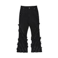Men’s Black Mid-Rise Flared Jeans