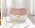 Retro Contrast Small Square Handbag – Compact PU Bag in 5 Colours