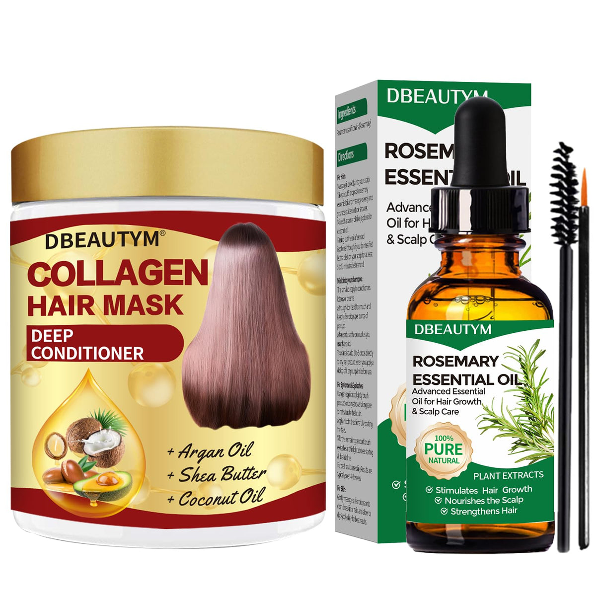 Rosemary Oil for Hair Growth – Natural Essential Oil for Hair Loss Treatment & Deep Conditioning Hair Mask