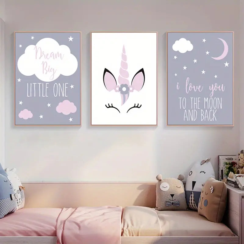 Magic Touch ungerahmtes Leinwandposter für das Babyzimmer eines Mädchens