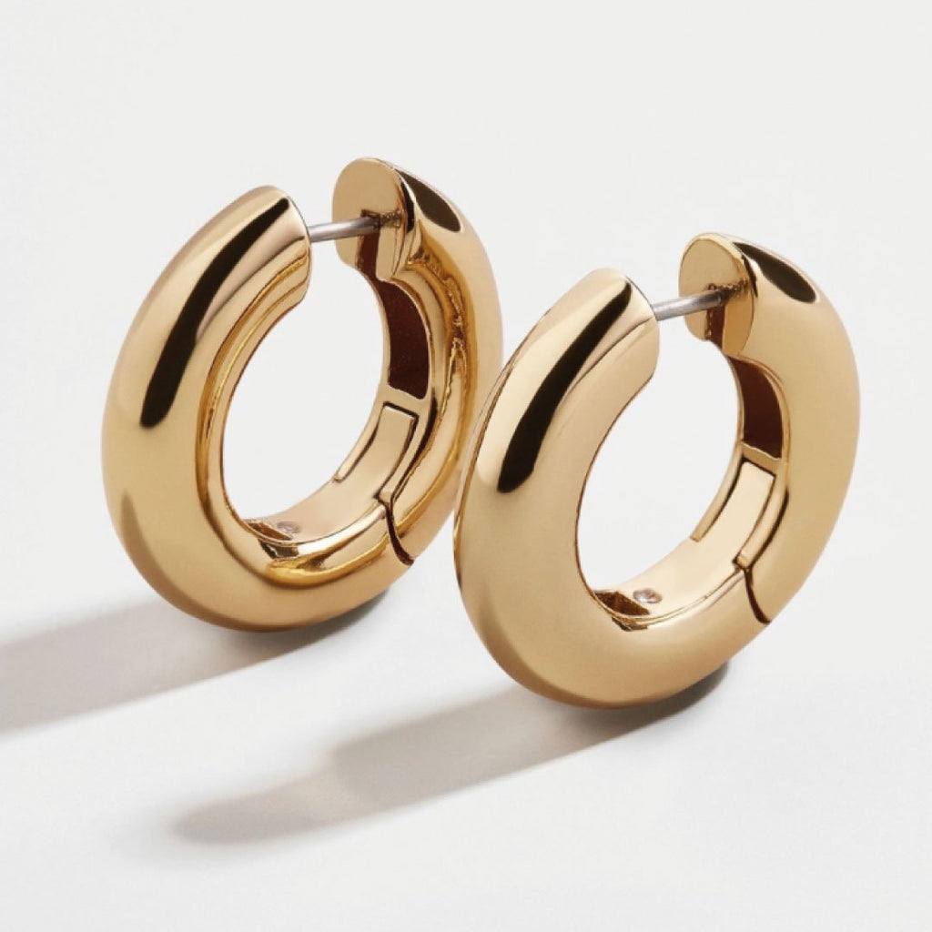 Annette 18K Gold Vermeil Huggie Earrings