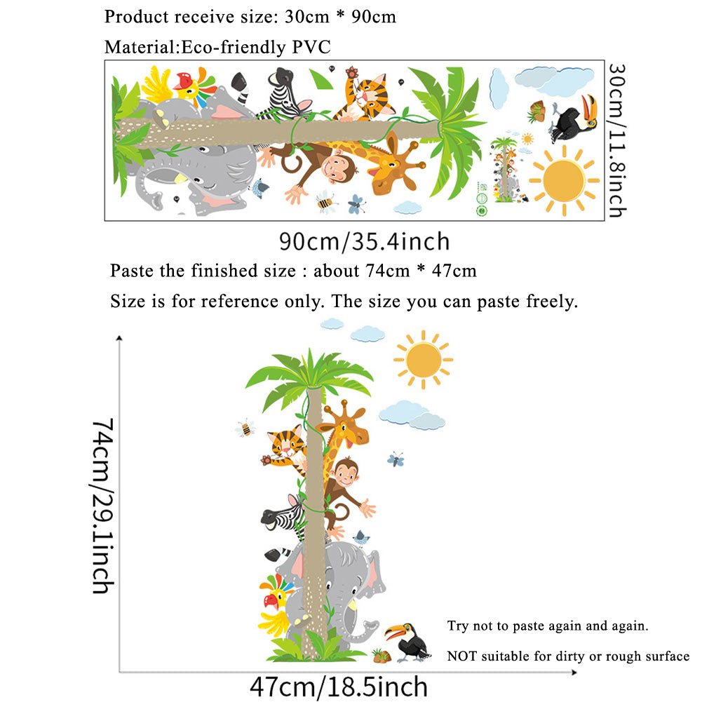 Tier Kokospalme Wandaufkleber für Kinderzimmer Deko