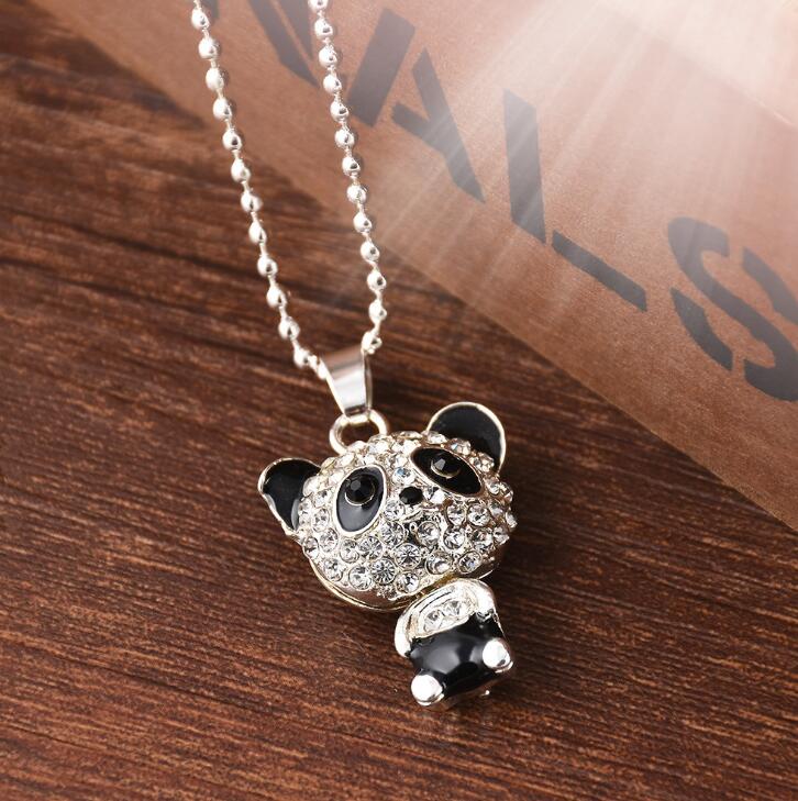 Layered Panda Pendant Necklace