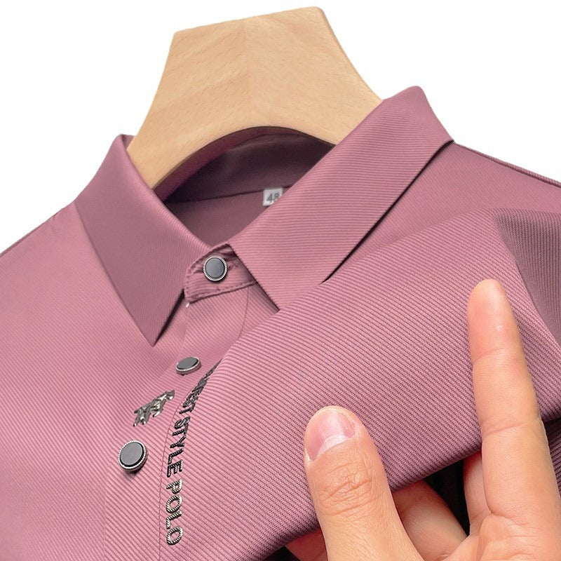 Men's Breathable Polo Shirt – Lightweight Nylon Short & Long Sleeve | M–4XL