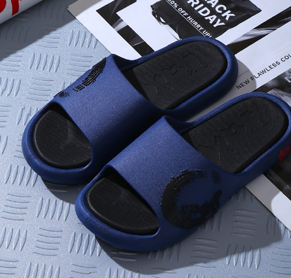 Men's Summer Thick Bottom Slippers – Lightweight Non-Slip Indoor Shoes