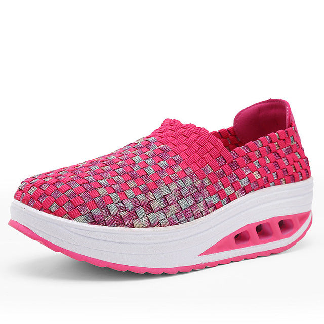 Atmungsaktive Freizeitschuhe aus Segeltuch für Damen | Leichte Sportschuhe
