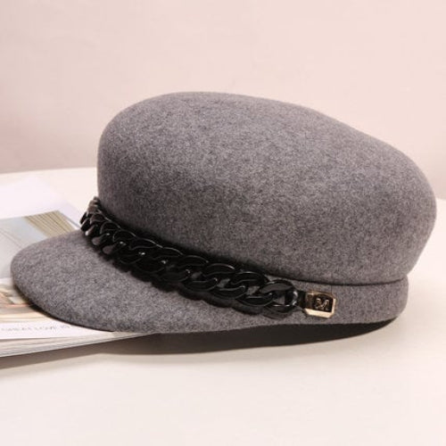 High-End Retro Wool Hat for Women