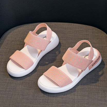 Women's Elastic Flat Beach Shoes | Casual Rubber Slip-Ons