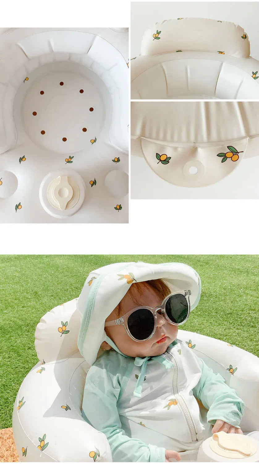 Aufblasbarer Babystuhl zum Essen & Baden