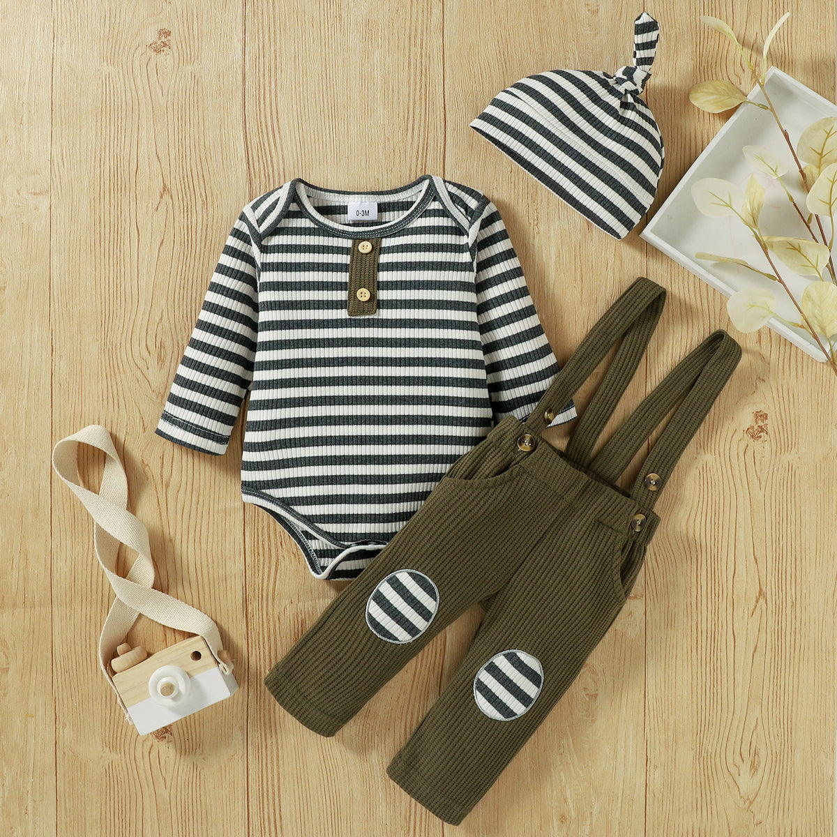 Baby Knitted Long-Sleeve Outfit Set