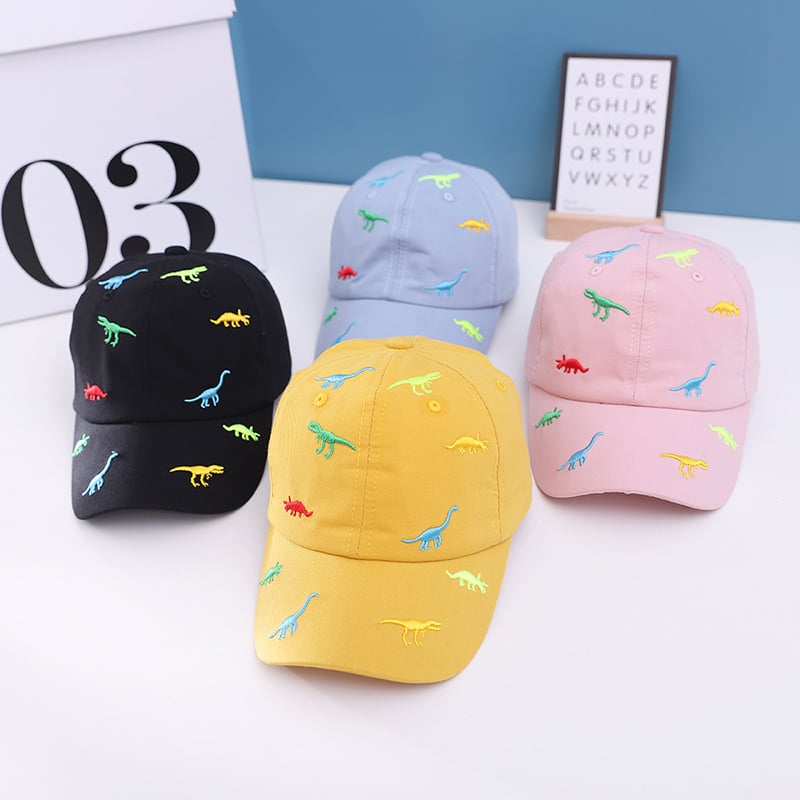 Colorful Dinosaur Baseball Hats for Kids