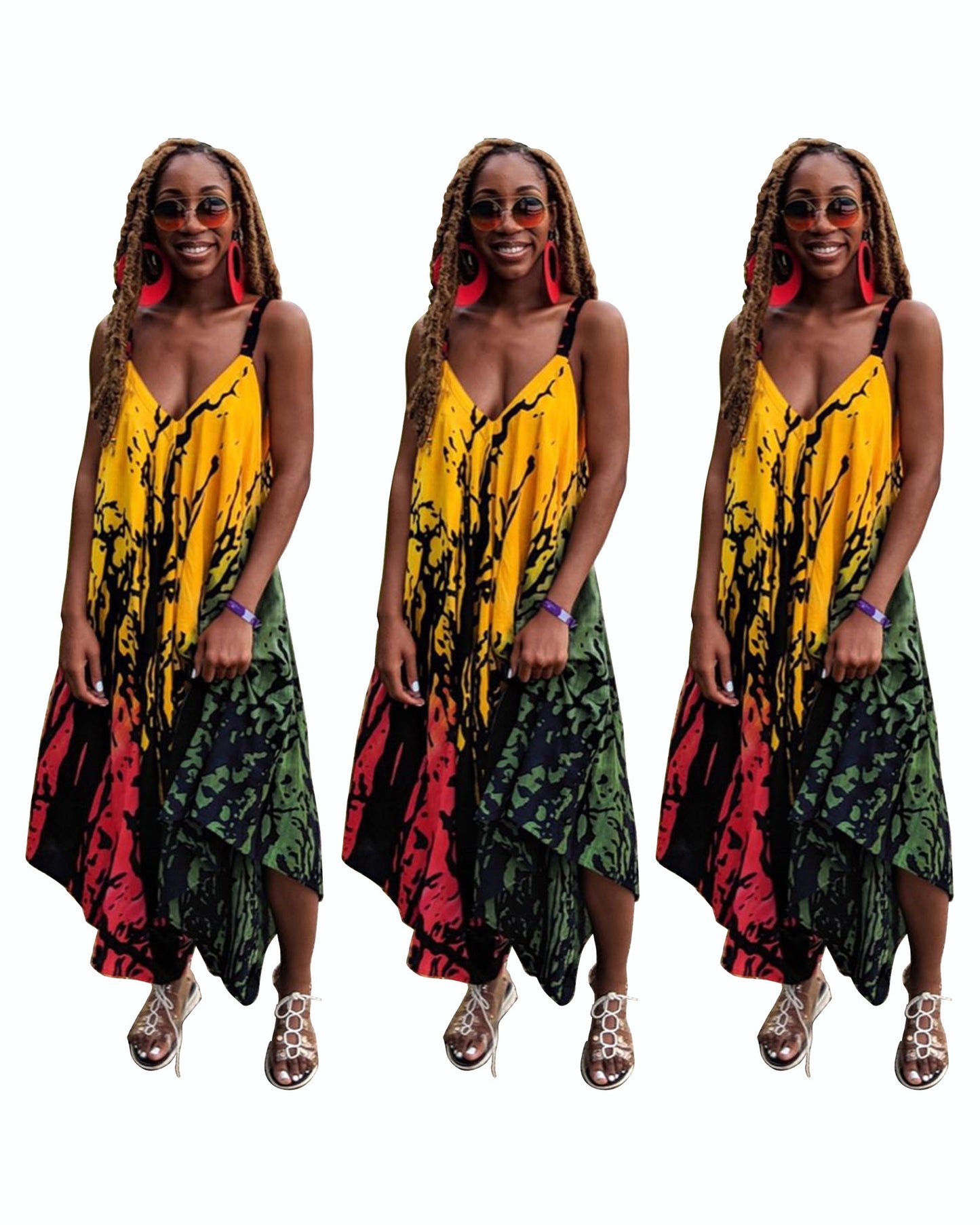 Women's Multicolour Printed Jumpsuit | Bold Casual All-in-One