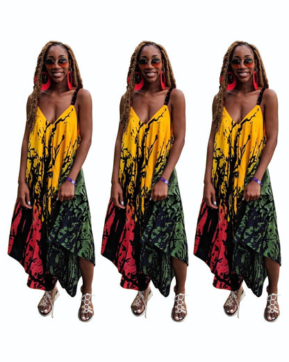 Women's Multicolour Printed Jumpsuit | Bold Casual All-in-One