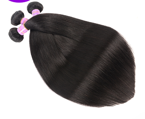 Straight Black Human Hair Curtain