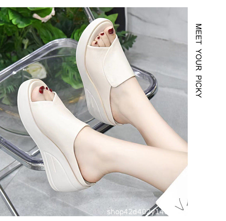 Women's Soft Leather Wedge Sandals