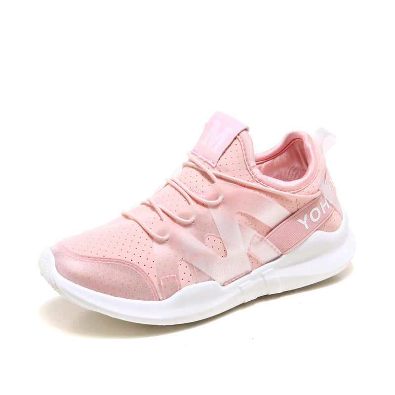 Sportliche Damen-Sneaker aus PU-Leder mit Gummi-Laufsohle