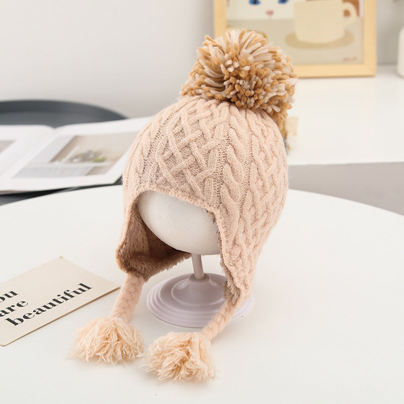 Kids' Knitted Winter Hat with Ear Covers