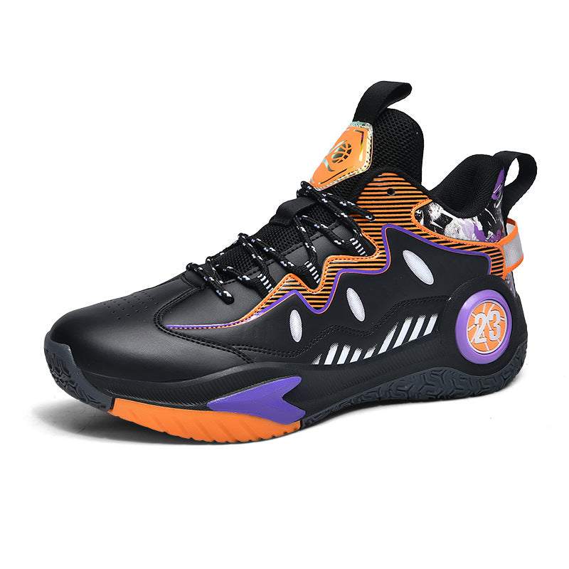 Men's High-Top Basketball Shoes – Breathable Mesh & Rubber Sole, Autumn/Winter