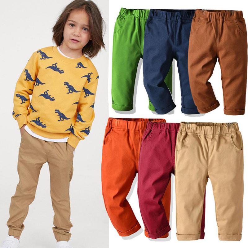 Kids' Cotton Casual School Uniform Trousers