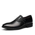 Men's Black Pointed-Toe Leather Shoes