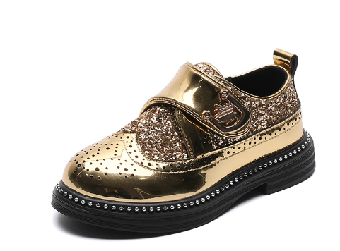 Girls Flat Leather School Shoes