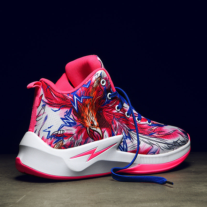 Men's Graffiti High-Top Basketball Shoes | Autumn Street Style Trainers