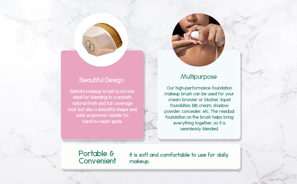 Foundation Makeup Brush – Professional Blending Brush for Flawless Liquid & Cream Foundation